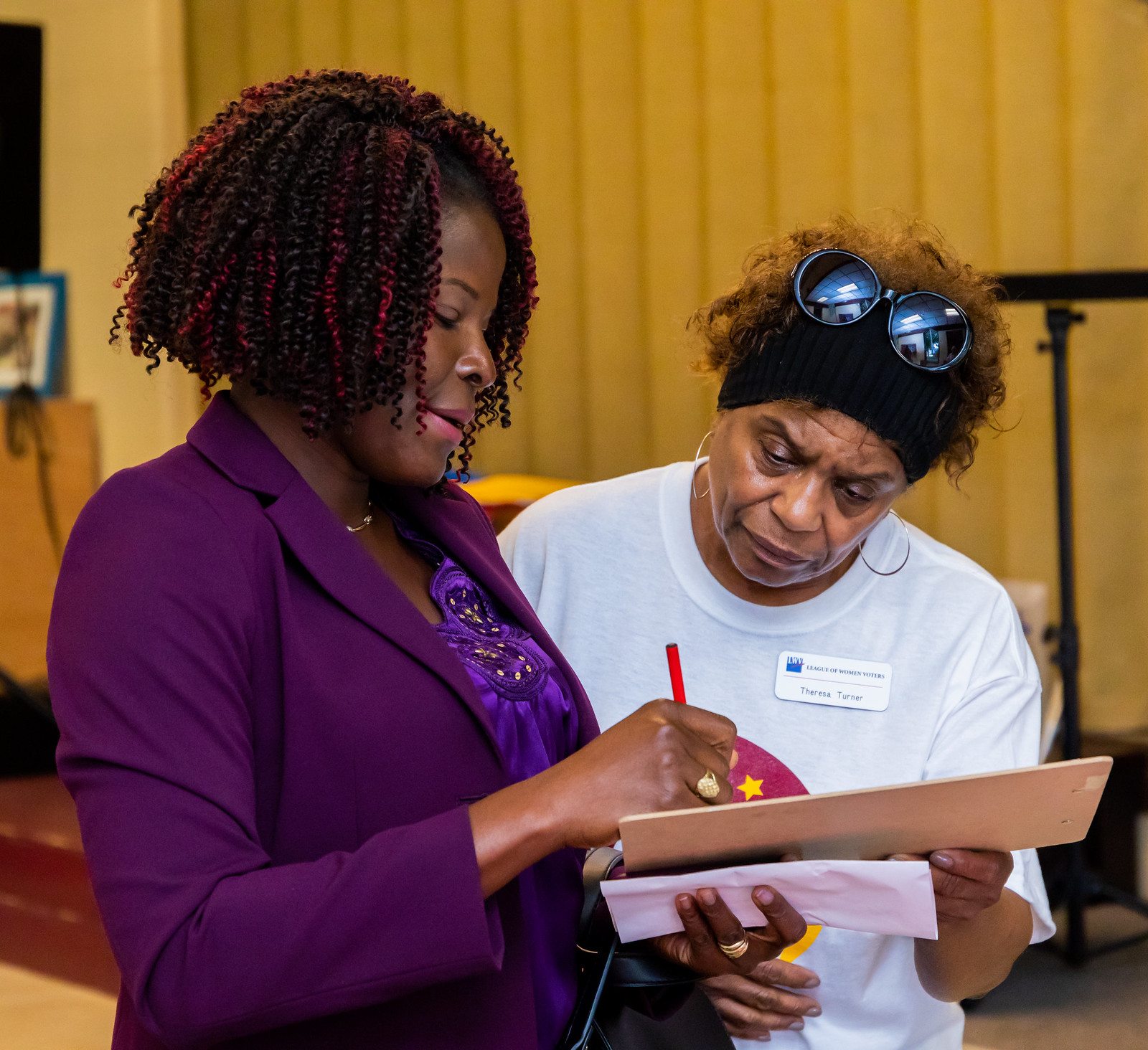 Women registering to vote