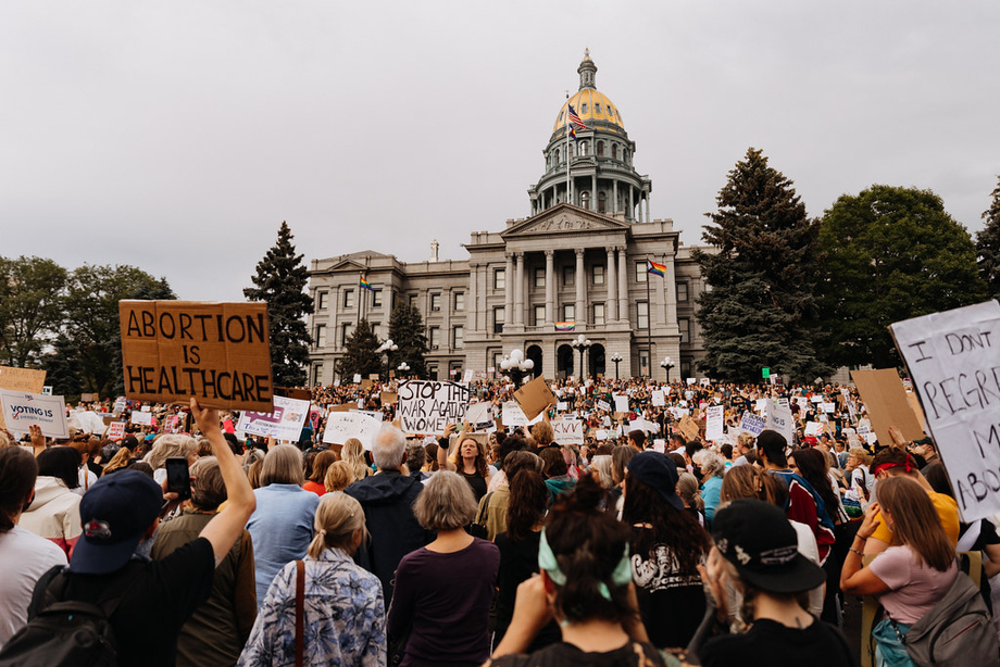 Protestors for reproductive rights in Denver, CO